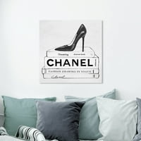 Wynwood Studio Fashion and Glam Wall Art Canvas Otisci za cipele Jednostavnost u modi - Crna, bijela
