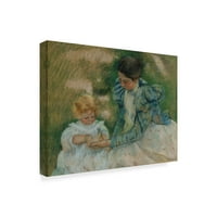 Zaštitni znak likovna umjetnost 'Majka koja se igra s djetetom' platno umjetnost Mary Stevenson Cassatt