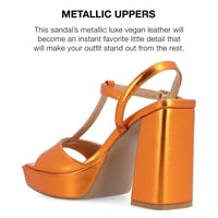 Veganske metalik kožne sandale na platformi za žene iz kolekcije ' s