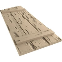 Ekena Millwork 1 2 W 72 h Timbertane Pecky Cypress Three Board Pridružena ploča-n-batten w eliptična gornja kapka
