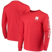 Muška Scarlet Nebraska Huskers Team Foundation majica s dugim rukavima