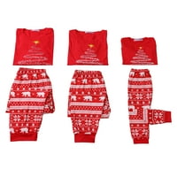 Jedinstvene ponude za žensko božićno drvce majice i karirane hlače Obiteljska pidžama setovi za spavanje