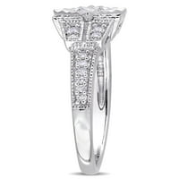 Zaručnički prsten od srebra od srebra s dijamantom.