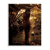 Stupell Industries Nude ženska silueta tropska palmina šuma, 19, dizajn breza i tinte