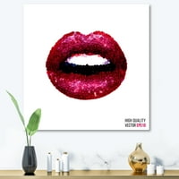 Dizajnerska umjetnost seksi crvene usne djevojke Moderni ispis na platnu za zidnu umjetnost