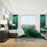 DesignArt 'Smaragdna energija zeleni sažetak' Moderni i suvremeni set pokrivača