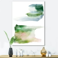 DesignArt 'plavo zelene i ružičaste točke oblake moderne platnene zidne umjetničke ispis