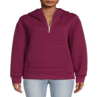 Vrijeme i TRU ženski prekriveni pola zip pulover vrh