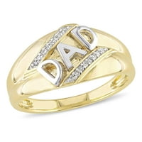 Muški prsten za tatu od 10k žutog zlata s dijamantnim naglaskom