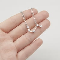 Anavia Zodiac ogrlica rođendanske poklone za djevojku - kristalna ogrlica od nehrđajućeg čelika - Zodiak Slaki nakit