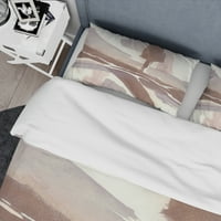 DesignArt 'Bijeli i plahos I Blush' Geometric Duvet Cover Set