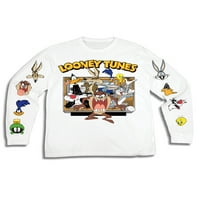 Muške looney melodije Bugs Bunny Taz Marvin Marsovska grafička majica s dugim rukavima