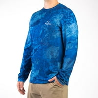 Standardna Plava Ribarska košulja s dugim rukavima za muškarce