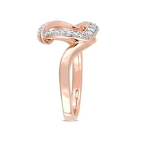 Miabella Carat T.W. Diamond 10kt ružičasto zlato trilliant Open Twist Ring