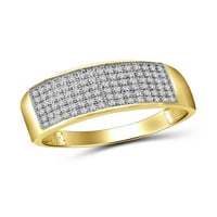Carat T.W. Bijeli dijamant 10k muški prsten od žutog zlata