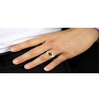Jewelersclub Crni dijamantni prstenovi za muškarce - 0. CTW Originalni crni dijamantni prsten za muškarce - hipoalergenski