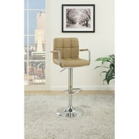 Stil stolica u stilu stolice s plinskom lift smeđim i srebrnim setom od 2- saltoro Sherpi
