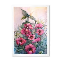 DesignArt 'cvjetanje cvjetova hibiskusa u divljim' tradicionalnim uokvirenim umjetničkim tiskom