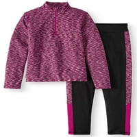 Rainbeau pomiče svemirske boje zip pulover i noge, dvodijelni aktivni set