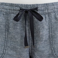 Vrijeme i trupce za ženske lanene kratke hlače