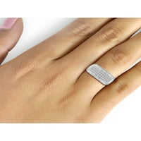 Jewelersclub Dijamantni prstenovi za žene - 1. Karat bijeli dijamantni prsten nakit - srebrne trake za žene - prsten