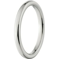 Zaručnički prsten od poliranog titana udobnog dizajna
