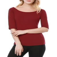 Jedinstvene ponude ženske tanke fit pulover pola rukava majice majice za vrat