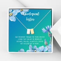Anavia Unbiološki sestrinski poklon nakit, ogrlica za sestrinske karte, poklon najboljeg prijatelja sestre, poklon