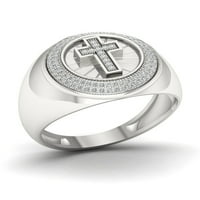 1 3CT TDW Diamond S Sterling Silver Muški križni prsten