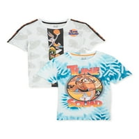 Space Jam Boys TUNE Squad grafičke majice, 2-pack, veličine 4-18