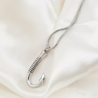 Memorijalna ogrlica Premium Silver Fishing Hook Contuhes Conturener Cremation Kremation Nakit s besplatnim kompletom
