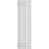 Ekena Millwork 1 8 W 50 H TRUE FIT PVC Tri ploča razmaknuta ploča-n-batten roleta, nedovršeno