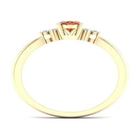 Imperijalni dragulj 10k žuto zlato ovalni rez Madeira citrine ct tw dijamantski ženski prsten