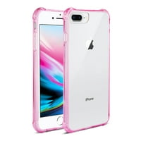IPhone Plus Clear BUMPER STURE sa zaštitom od jastuka za zračni jastuk u bistroj vrućoj ružičastoj