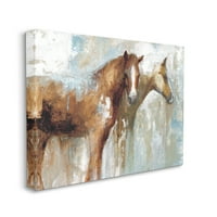 24. višeslojna apstraktna slika konja, Ždrijebeta i domaćih životinja na platnu 24.