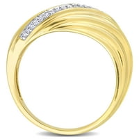 Miabella Ženska karat T.W. Dijamant 14KT žuto zlato vrtlog prstena