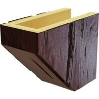 Ekena Millwork 6 H 10 D 48 W Pecky Cypress Fau Wood Kamin Mantel Kit s Ashford Corbels, Premium Mahagoni