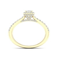 Zaručnički prsten od dijamanta od 10 karata 78 karata smaragdno izrezanog dijamanta od carskog dijamanta
