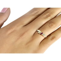 Jewelersclub rubin prsten nakit za rođenje - 0. karat rubin 14k zlatni nakit od srebrnog prstena s bijelim dijamantnim