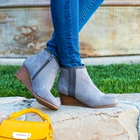 Tvrtka Brinli. Ženske dvobojne čizme za gležnjeve od antilopa u boji faa