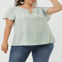 Jedinstvene ponude ženskog plus veličine šifona plamtena ružičavica bluza bluza bluza