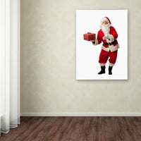 Zaštitni znak likovna umjetnost 'Santa-Gift-10067' platno umjetnost Ed Wheeler
