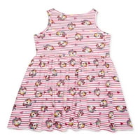 Ružičasti baršunasti djevojke dres flare ljetna haljina za igranje, veličine 4-12
