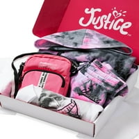 Justice Girls Holiday Poklon Bo 4-komad odjeće s kapuljačom, joggersima, grafičkom majicom i torbom, veličine 5-18