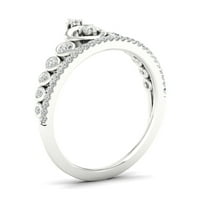 1 4CT TDW Diamond 10K Modni prsten bijelog zlata