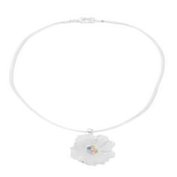 Gloria Vanderbilt srebrni ton cvjetni privjesak ogrlica zavojnica, 16 duljina