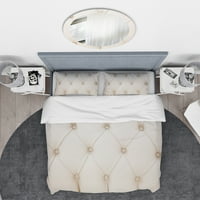 DesignArt 'Kremasta u boji luksuzni dijamantni kauč kože' Modern & Contemporary prekrivač