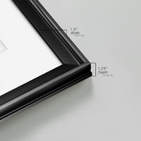 Wexford Home Chunky Sažetak I Premium Framed Print, 26.5 36.5 - Spreman za objesiti, crno