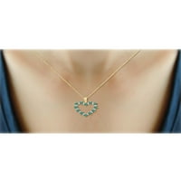 Jewelersclub srebrne ogrlice za žene - ogrlica za žene za žene 14K Zlatna srebrna - Smaragdna ogrlica središnji