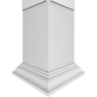 Stolarija 10 9 ' 9 ' klasični kvadratni rezbareni stupac koji se ne sužava prema gore s krunskim kapitelom i bazom